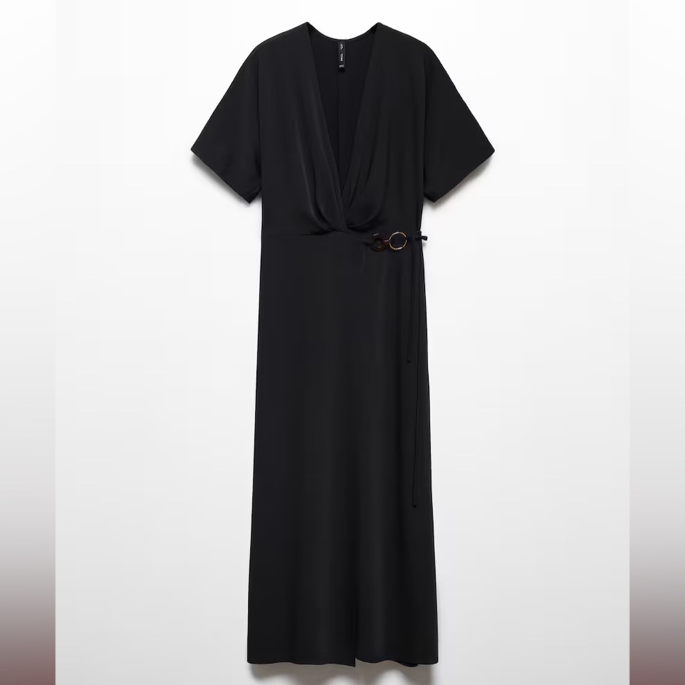MNG Wrap Dress with Hoop Detail